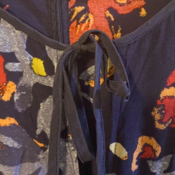 Lucky Brand, Purple Floral, Wrap, Long Sleeve, Blouse, Size S, EUC - Picture 6 of 10